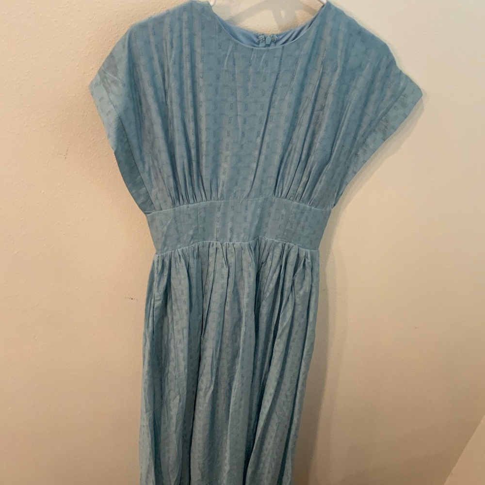 Storks blue small midi dress